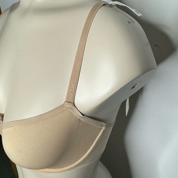 Aerie Women's Size 32C Balconette Unlined Underwire Bra Nude Mesh Adjustable NWT - Picture 5 of 7
